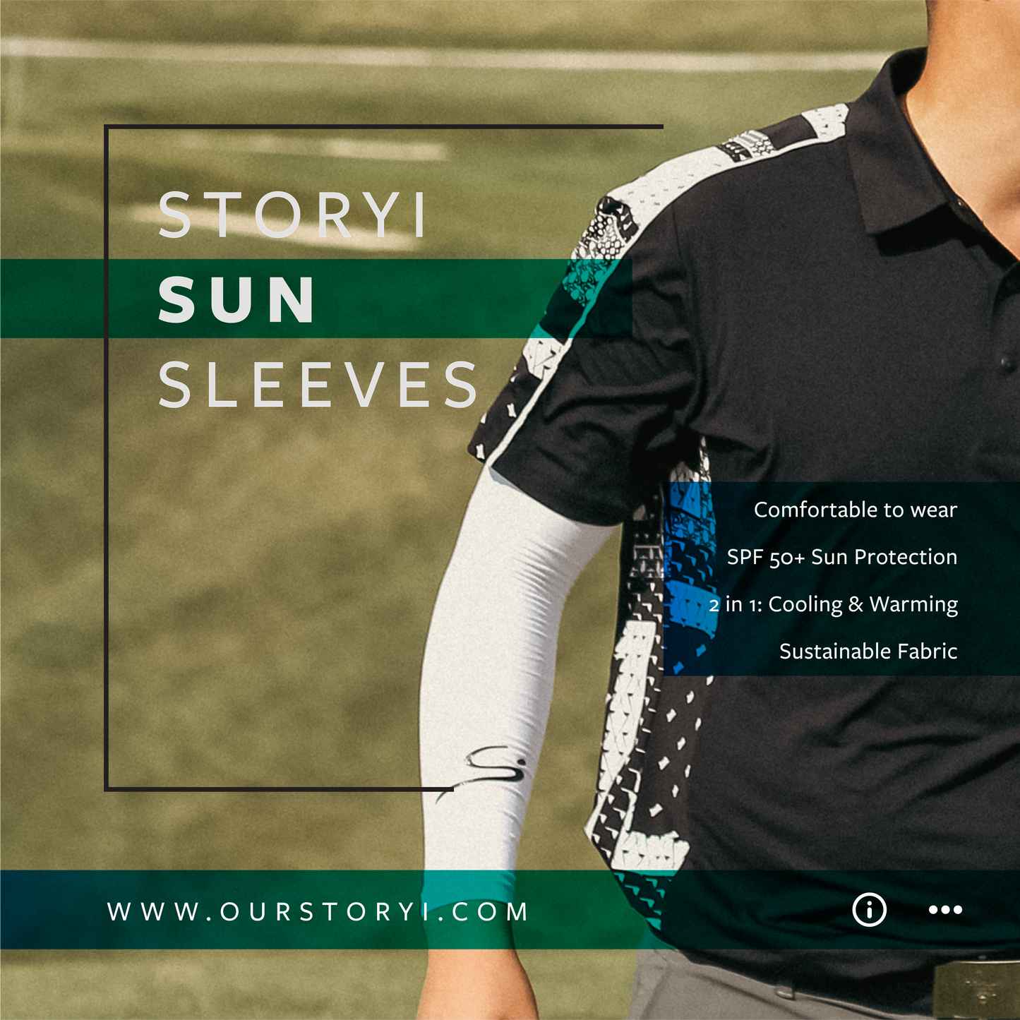 Sun Sleeves Drip Black/White