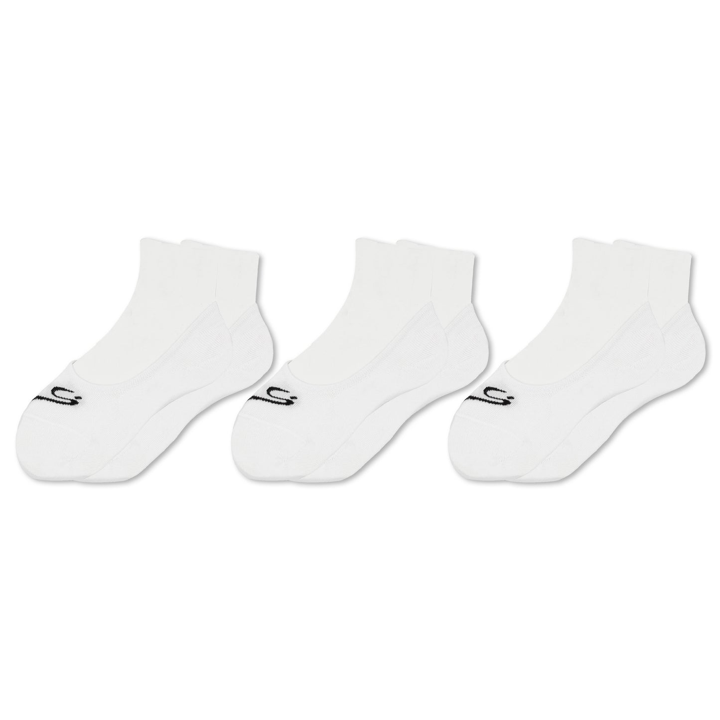 Unisex Everyday Ankle Sock 3-Pack - Black/Grey/White