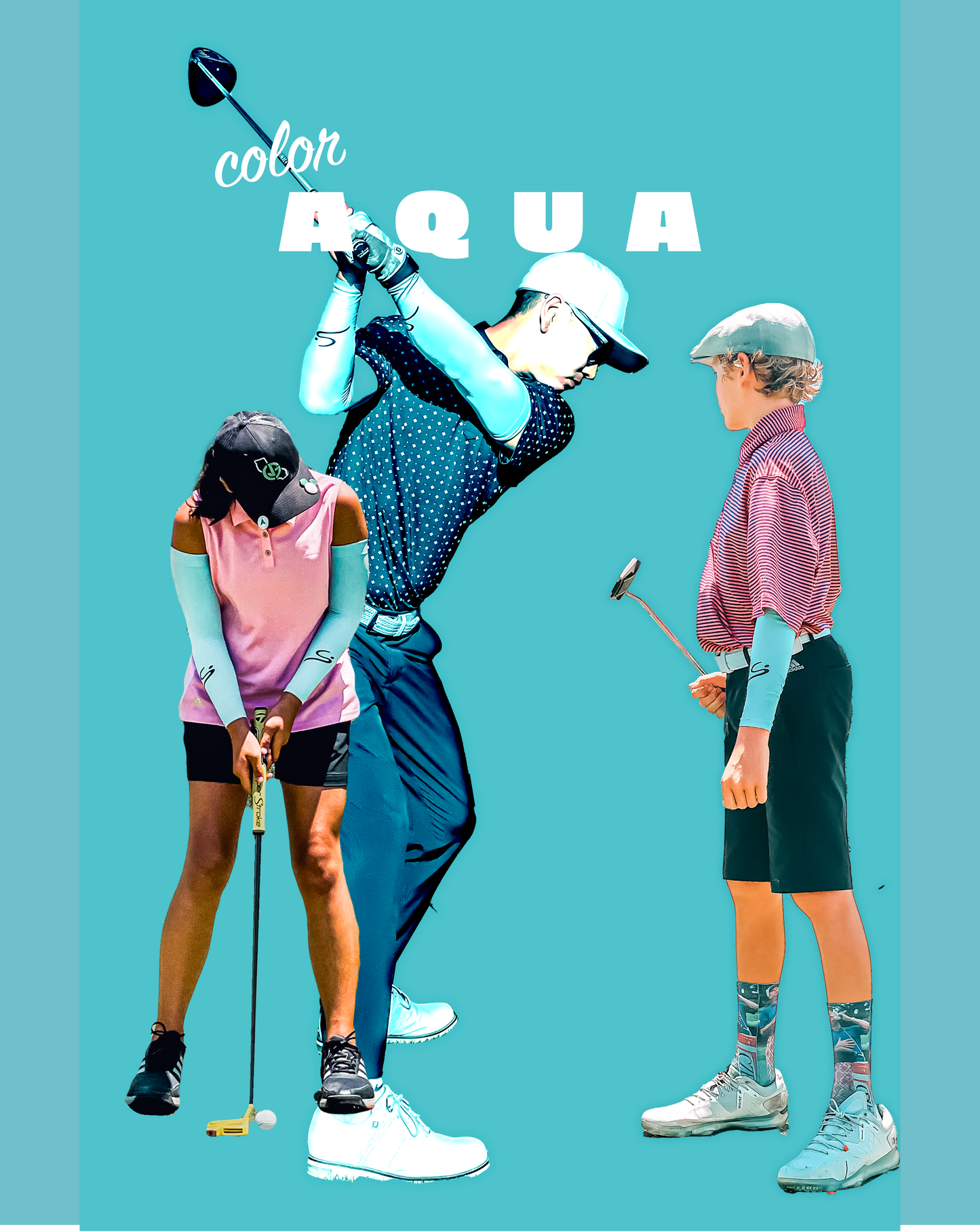 Sun Sleeves - Aqua/Black