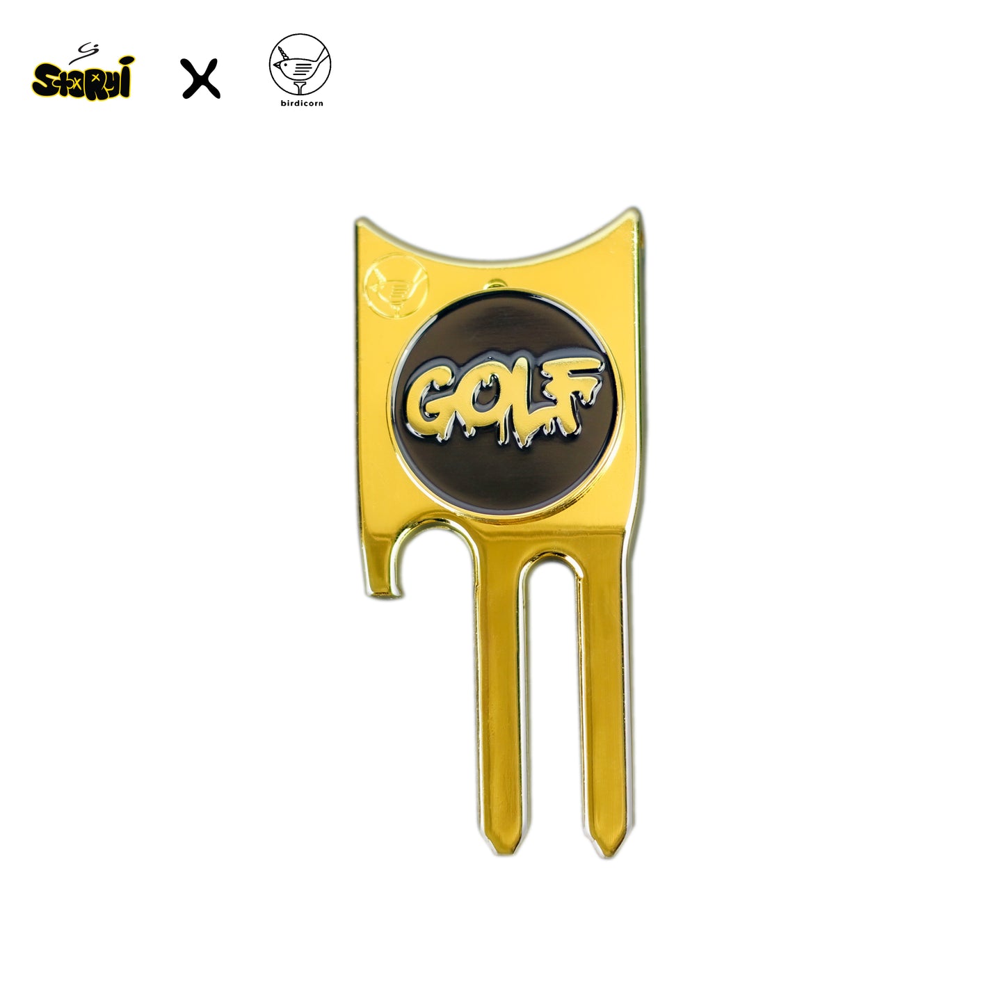 Divot Repair Tool Drip Golf Gold