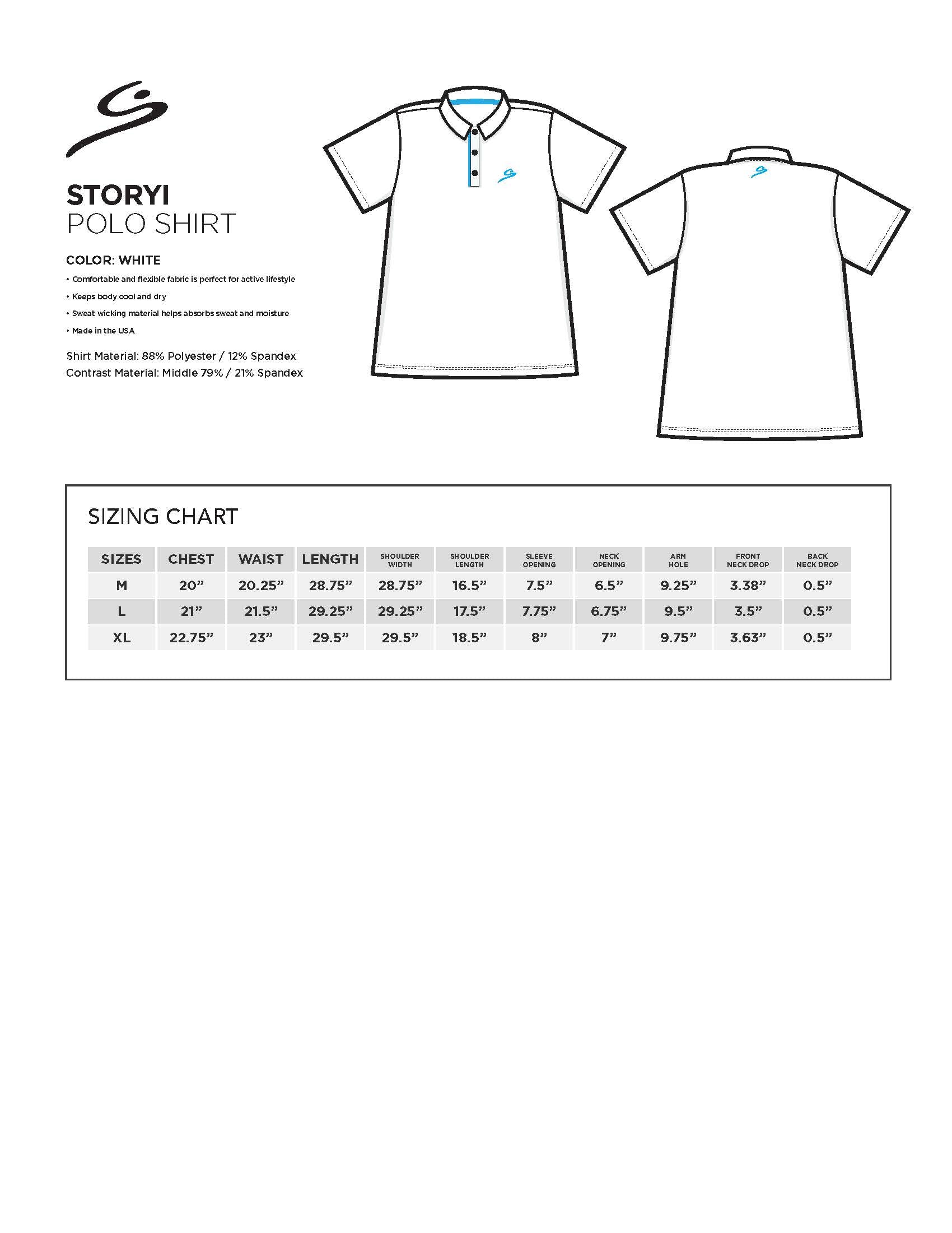 Athletic Polo Shirt – White