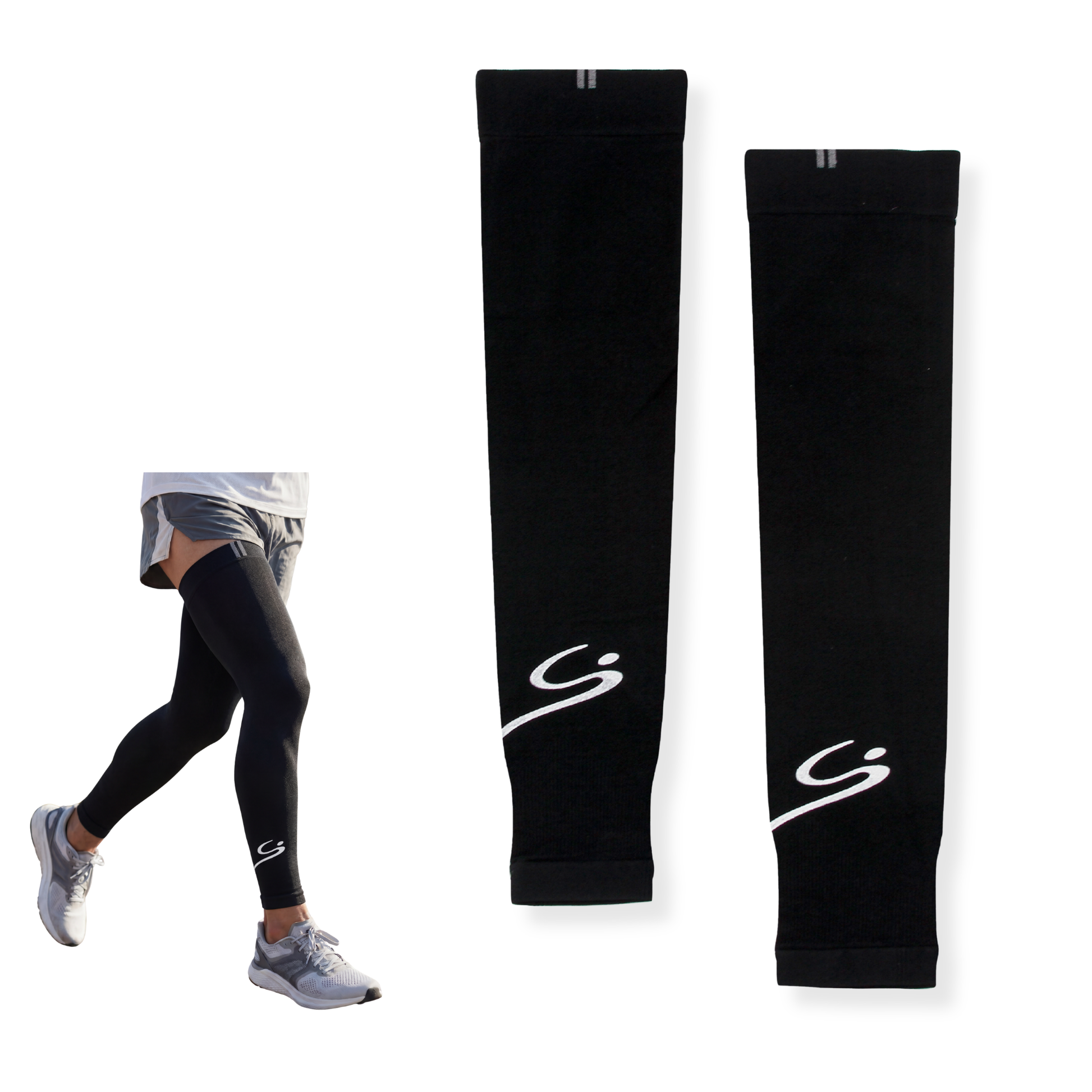 Sun Protection Leg Sleeves – Black
