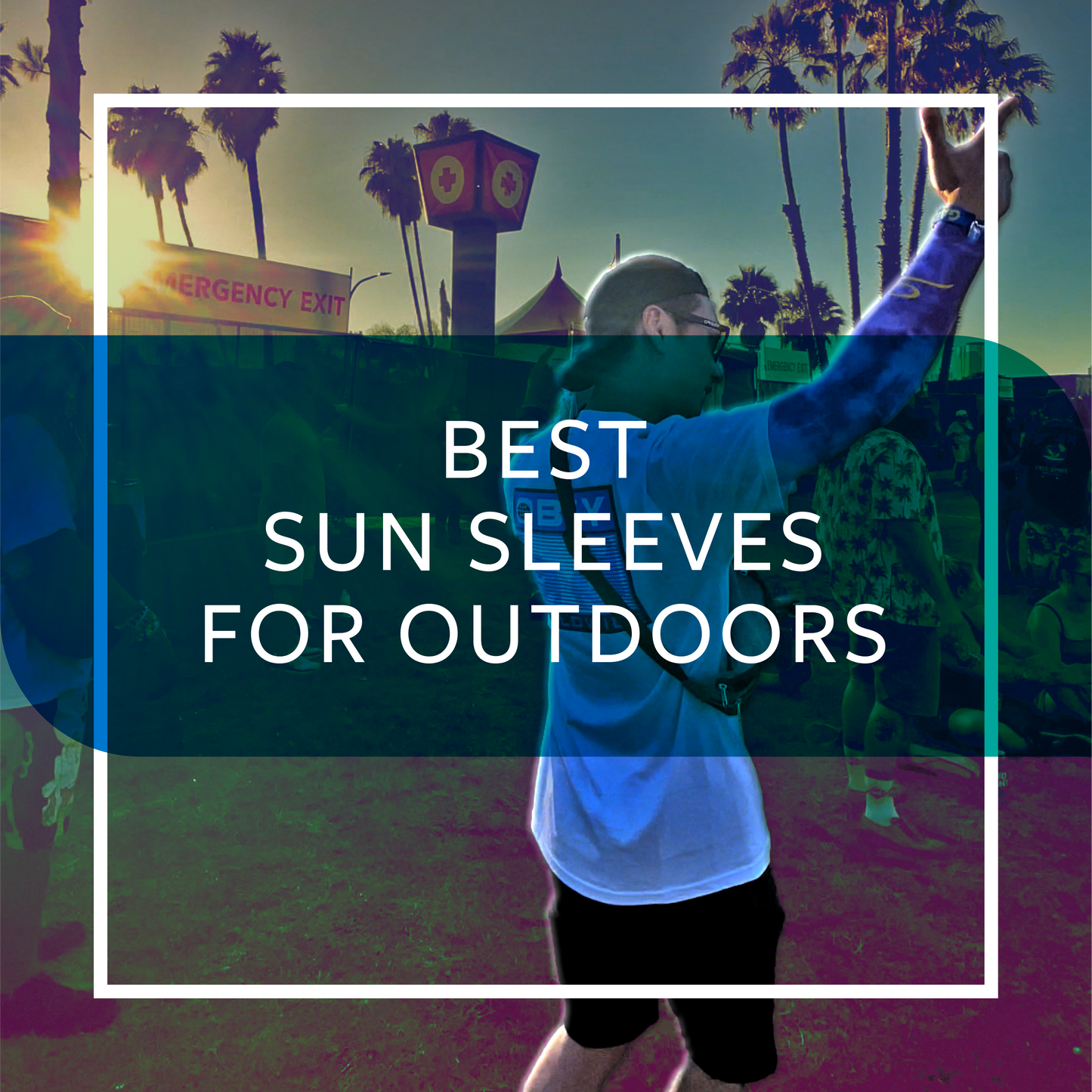 Sun Sleeves - White/Teal