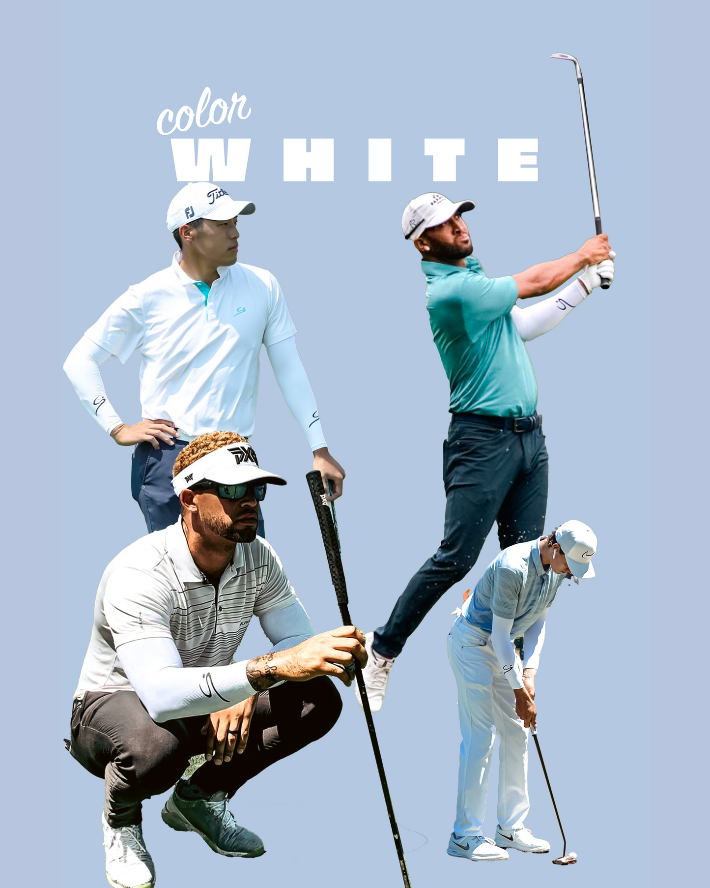 Sun Sleeves White/Blue
