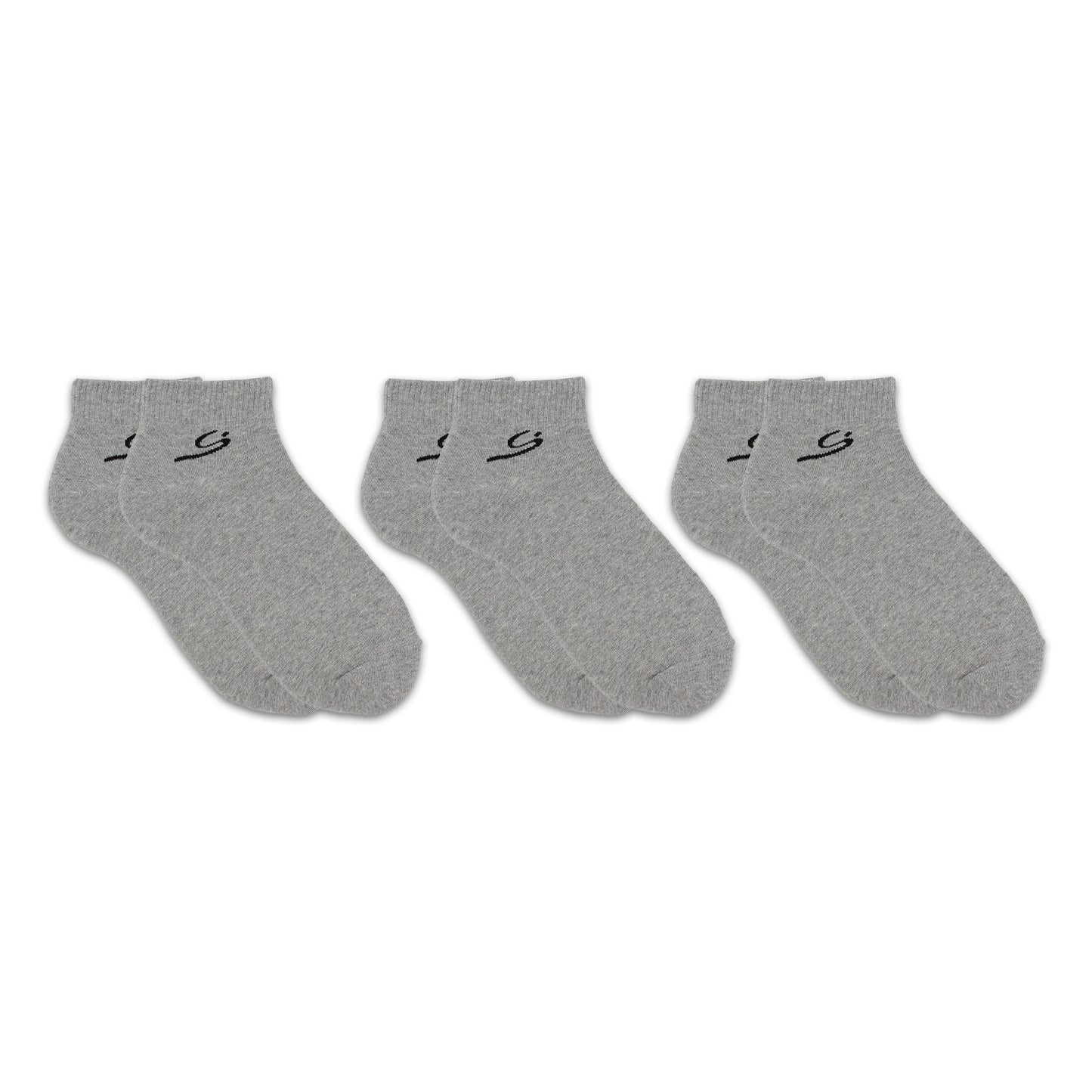 Men's Low Cut Ankle Sock 3-Pack - Black/Grey/White