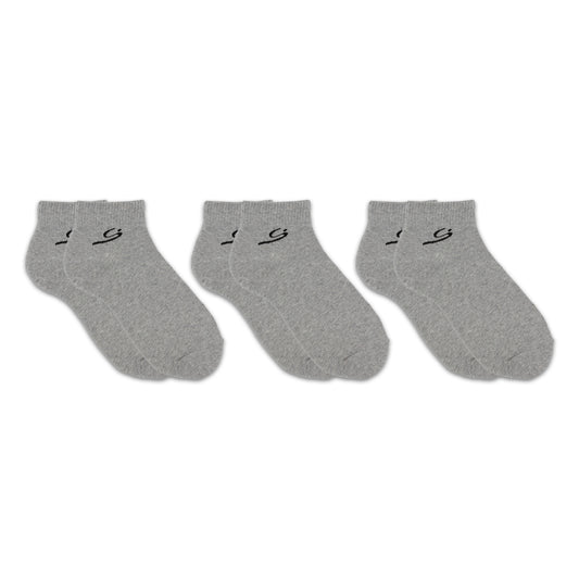 Men's Low Cut Ankle Sock 3-Pack - Black/Grey/White