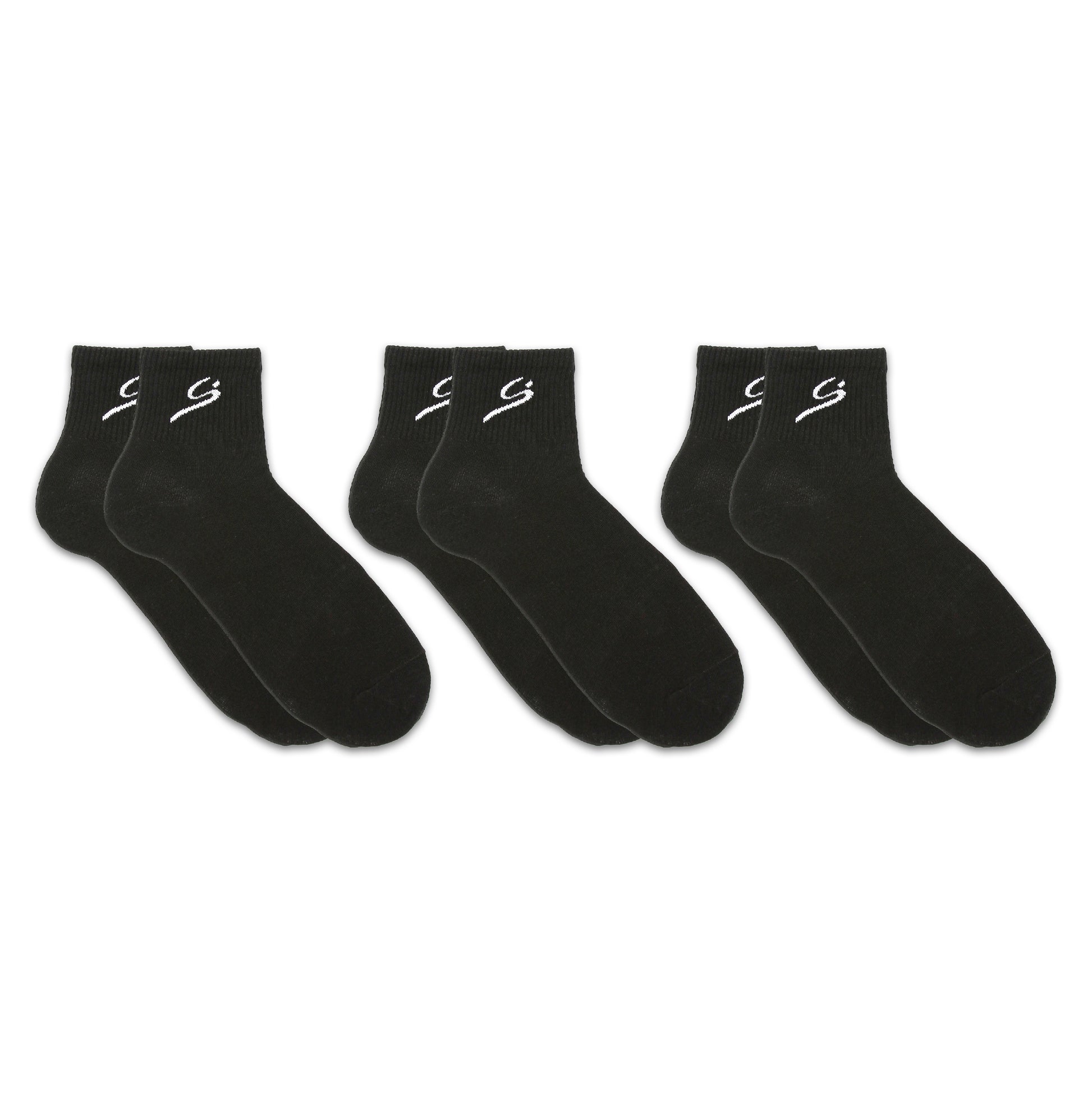 Men's Ribbed Ankle Socks – 3 Pairs (Color Select)