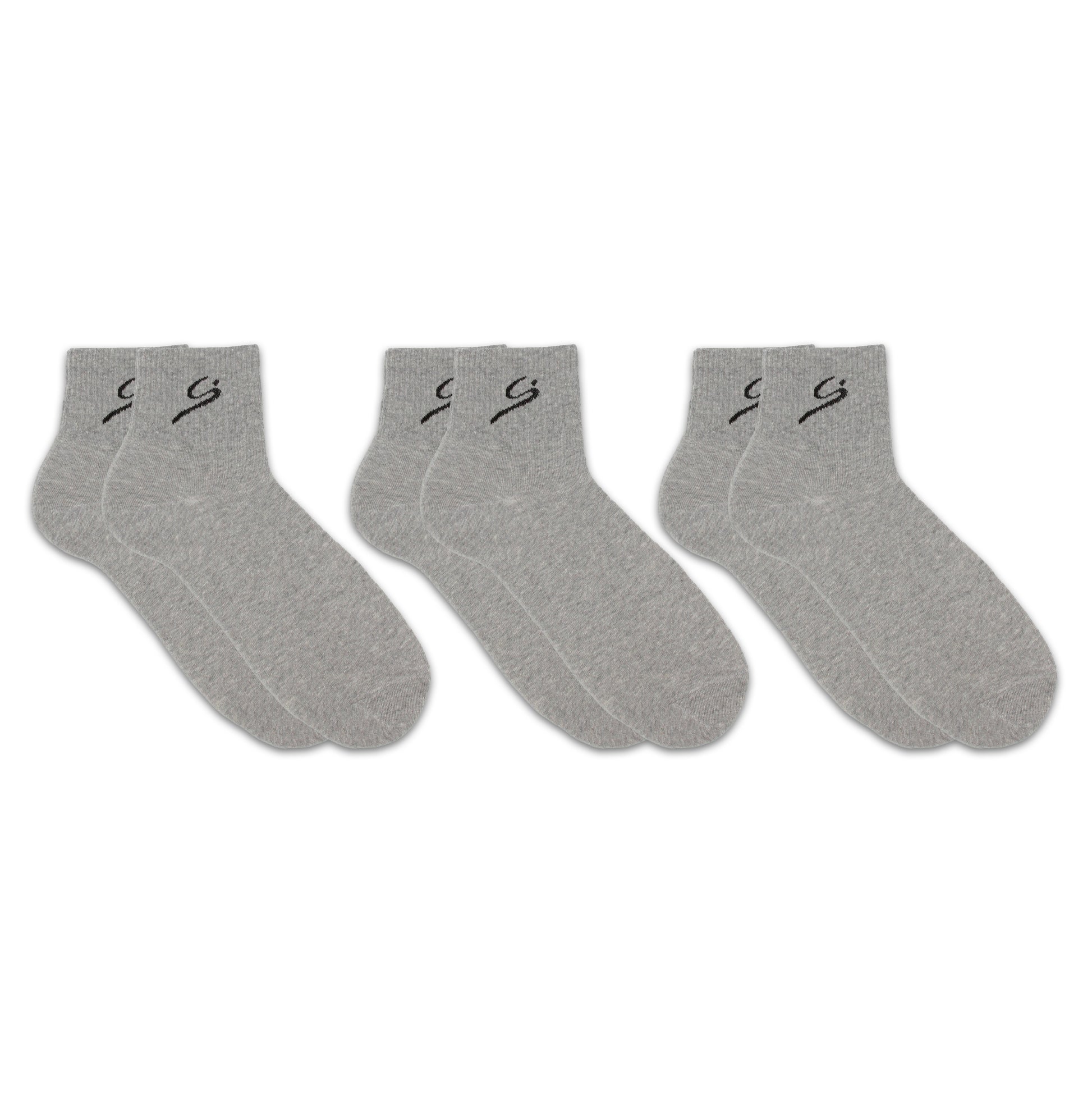 Men's Ribbed Ankle Socks – 3 Pairs (Color Select)