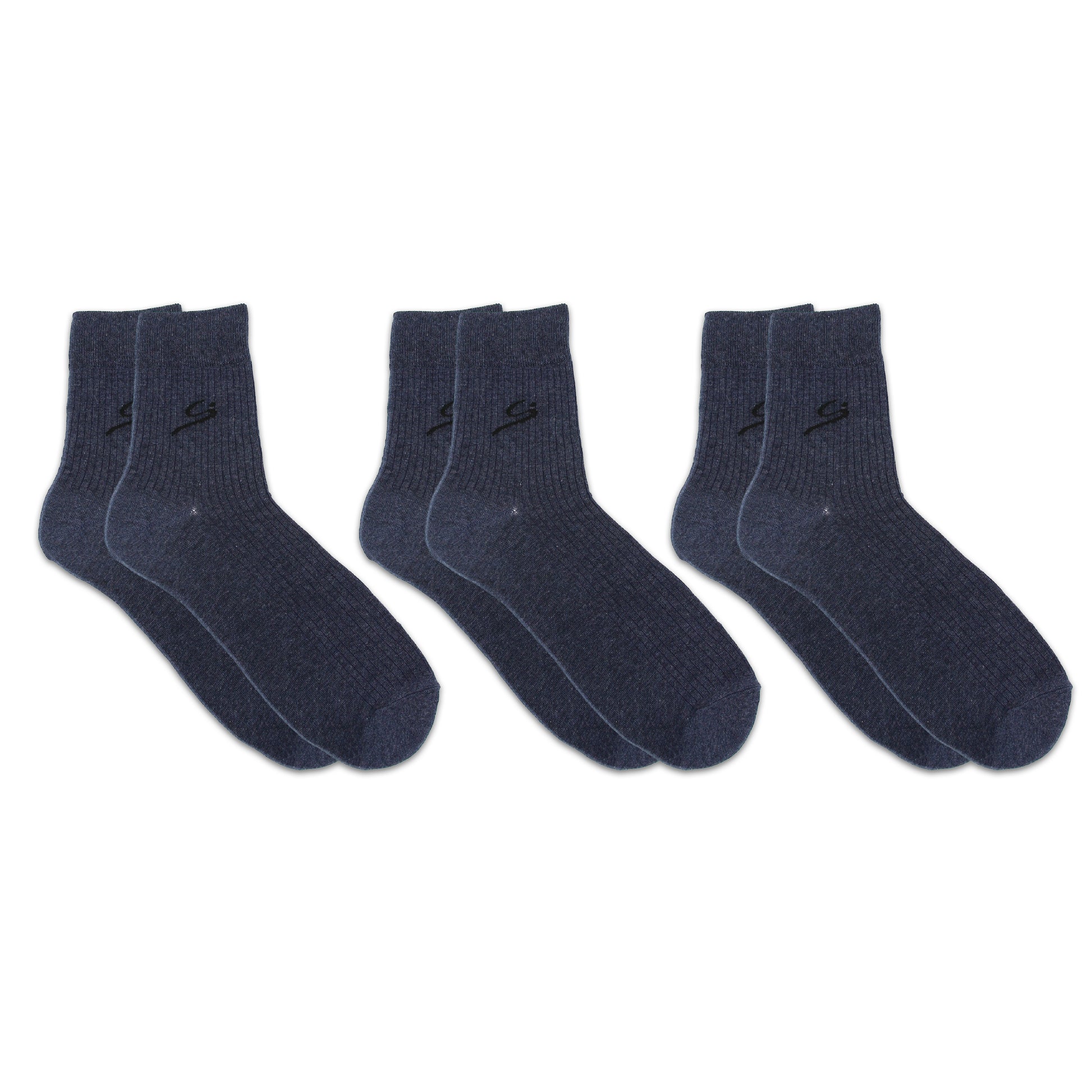 Ribbed Crew Socks [Large] – 3 Pairs (Color Select)
