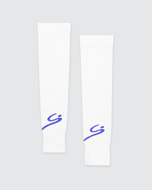 STORYI Sun Protection Arm Sleeves – White/Blue
