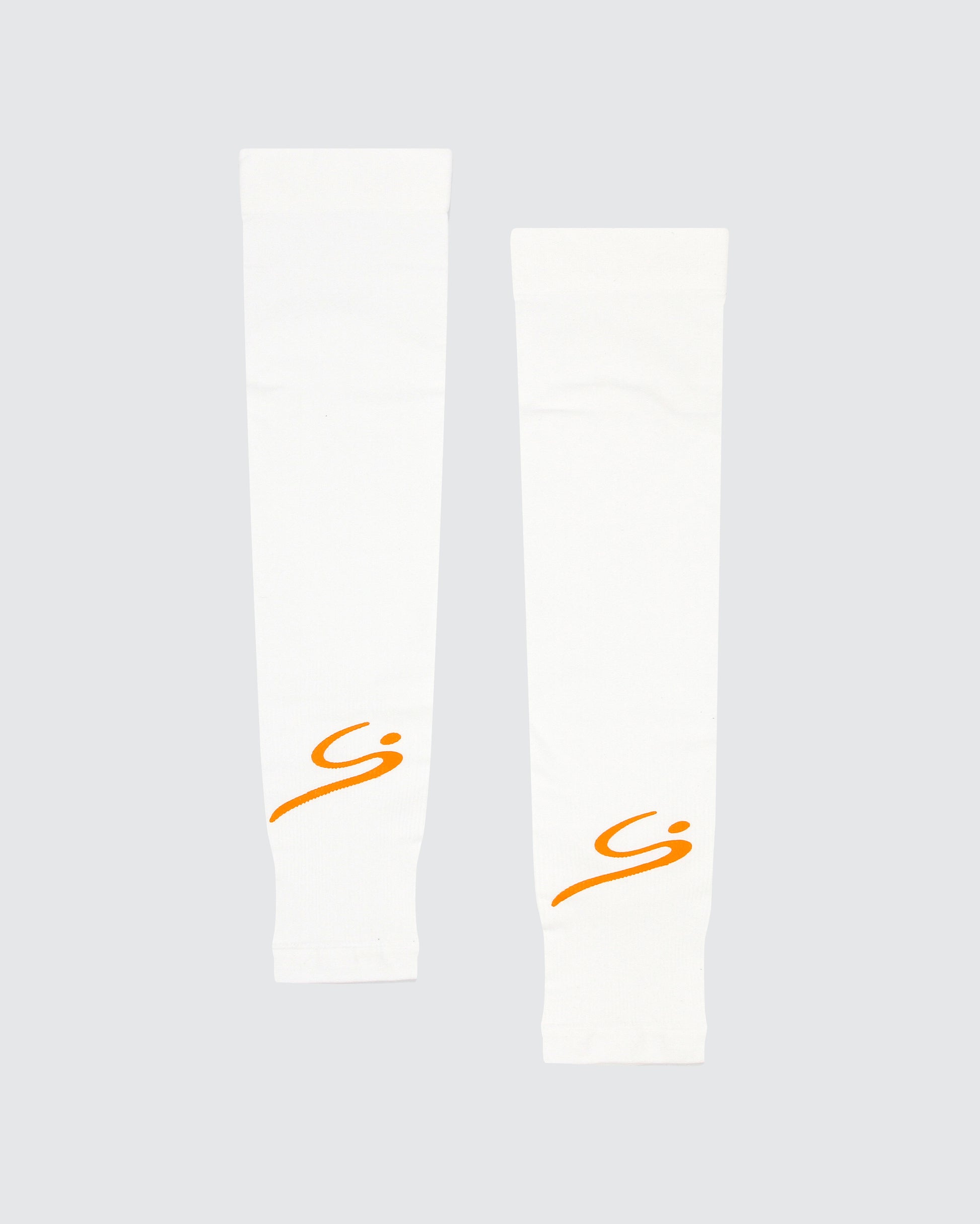 STORYI Sun Protection Arm Sleeves – White/Orange
