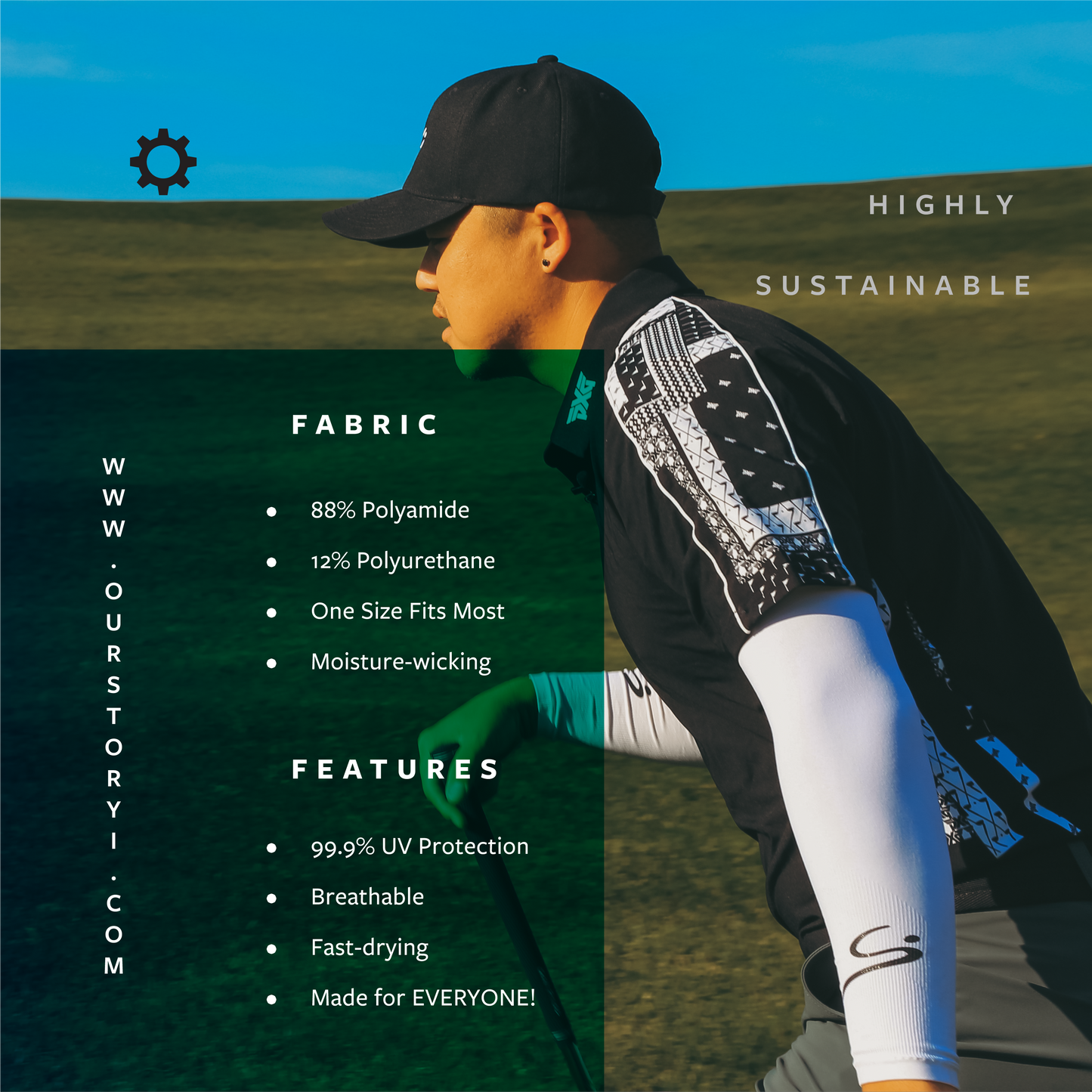 Sun Sleeves - Dark Navy/White