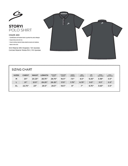 Athletic Polo Shirt Charcoal